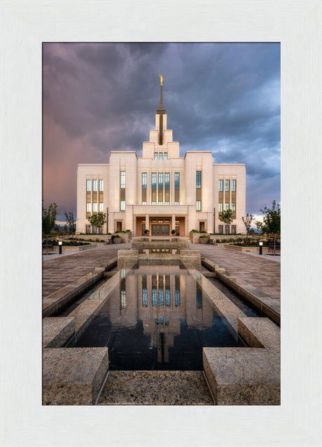 Saratoga Springs Temple - Ponder - framed giclee canvas