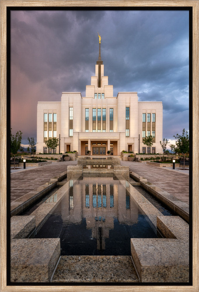 Saratoga Springs Temple - Ponder - framed giclee canvas