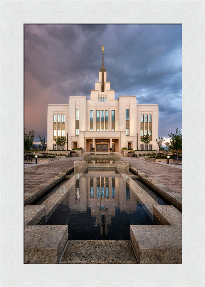 Saratoga Springs Temple - Ponder - framed giclee canvas