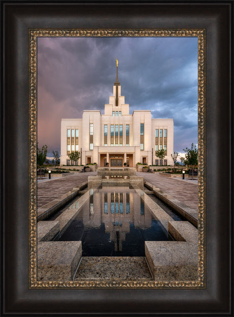 Saratoga Springs Temple - Ponder - framed giclee canvas