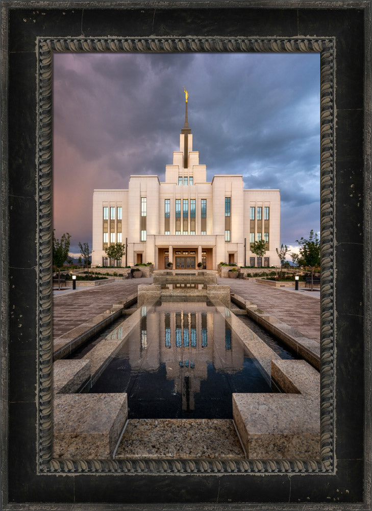 Saratoga Springs Temple - Ponder - framed giclee canvas