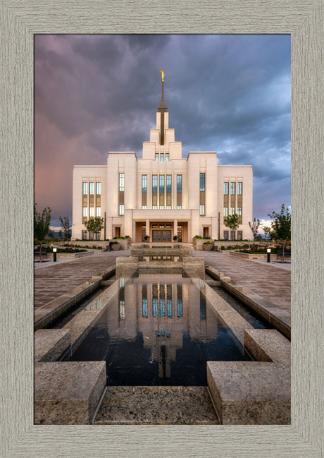 Saratoga Springs Temple - Ponder - framed giclee canvas