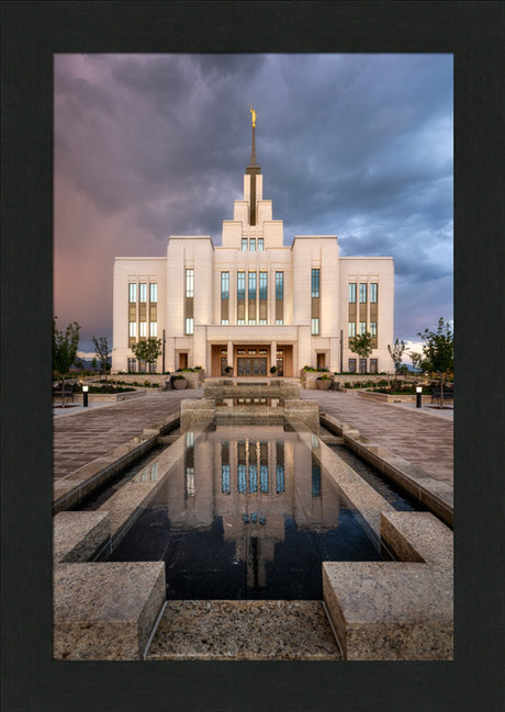 Saratoga Springs Temple - Ponder - framed giclee canvas