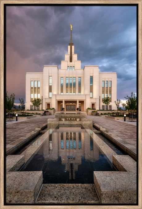 Saratoga Springs Temple - Ponder - framed giclee canvas