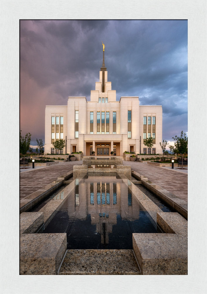 Saratoga Springs Temple - Ponder - framed giclee canvas