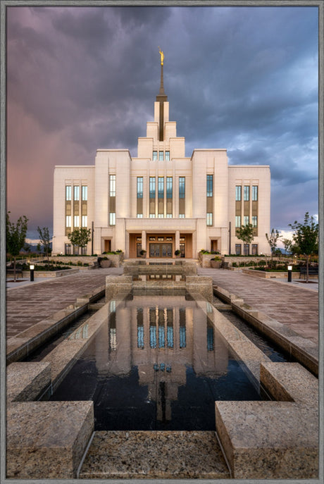 Saratoga Springs Temple - Ponder - framed giclee canvas