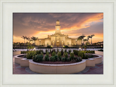 McAllen Temple- Eventide - framed giclee canvas