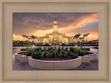 McAllen Temple- Eventide - framed giclee canvas