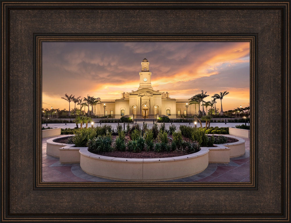 McAllen Temple- Eventide - framed giclee canvas