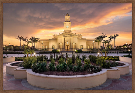 McAllen Temple- Eventide - framed giclee canvas