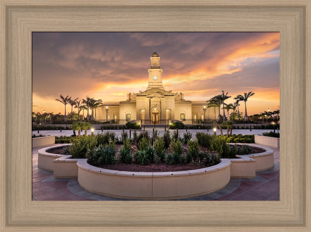 McAllen Temple- Eventide - framed giclee canvas