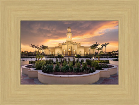 McAllen Temple- Eventide - framed giclee canvas