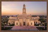 McAllen Temple- Sunset - framed giclee canvas