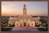 McAllen Temple- Sunset - framed giclee canvas