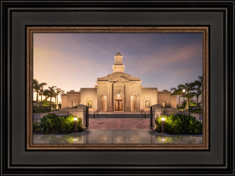 McAllen Temple- Covenant Path - framed giclee canvas