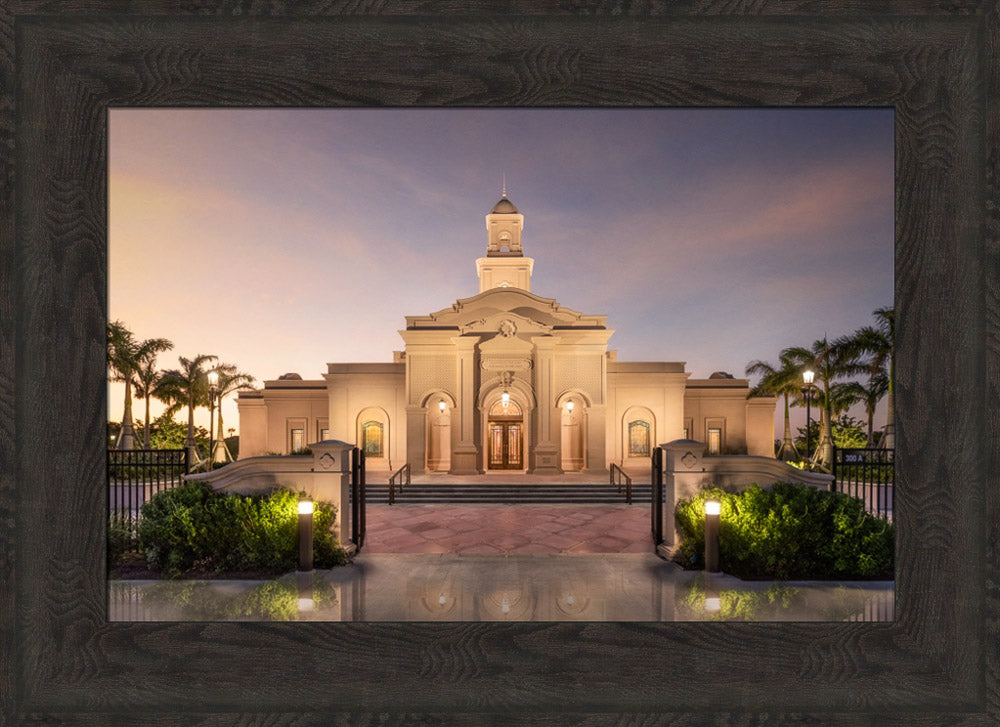 McAllen Temple- Covenant Path - framed giclee canvas