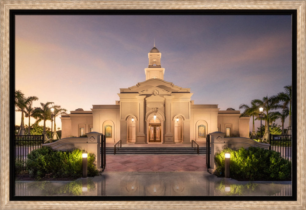 McAllen Temple- Covenant Path - framed giclee canvas