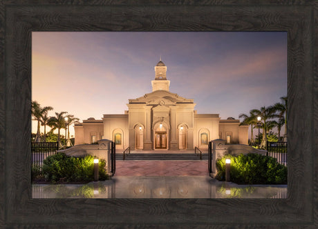 McAllen Temple- Covenant Path - framed giclee canvas