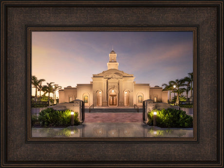 McAllen Temple- Covenant Path - framed giclee canvas