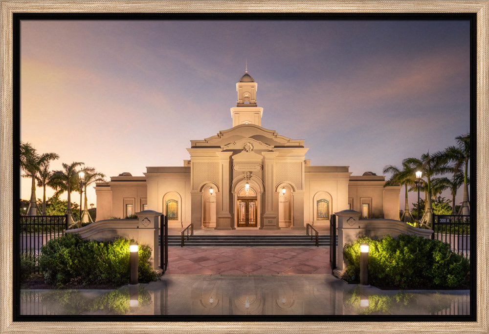 McAllen Temple- Covenant Path - framed giclee canvas