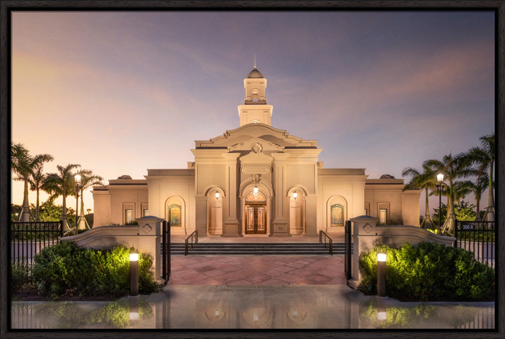 McAllen Temple- Covenant Path - framed giclee canvas