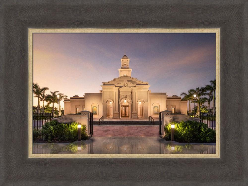 McAllen Temple- Covenant Path - framed giclee canvas