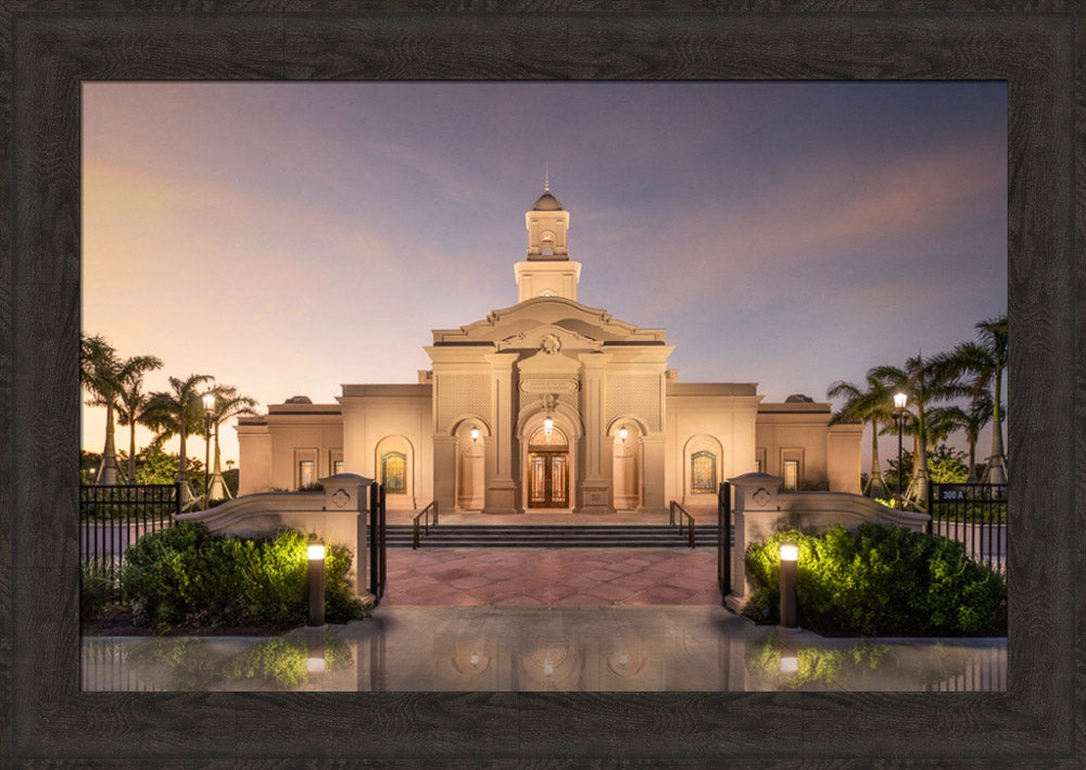 McAllen Temple- Covenant Path - framed giclee canvas