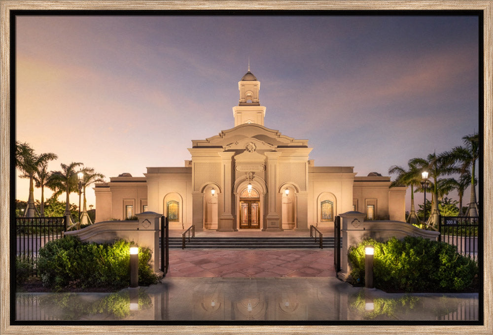 McAllen Temple- Covenant Path - framed giclee canvas