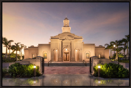 McAllen Temple- Covenant Path - framed giclee canvas