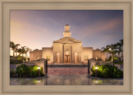 McAllen Temple- Covenant Path - framed giclee canvas