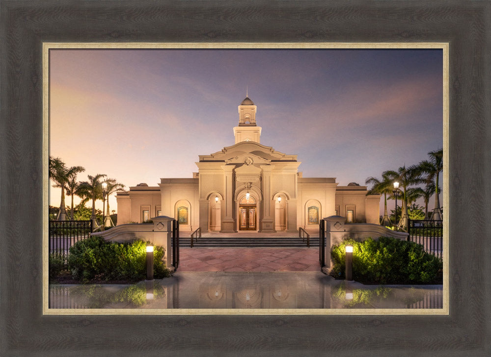 McAllen Temple- Covenant Path - framed giclee canvas