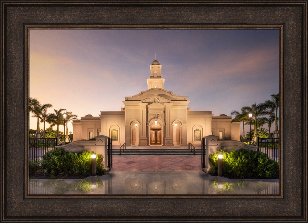 McAllen Temple- Covenant Path - framed giclee canvas