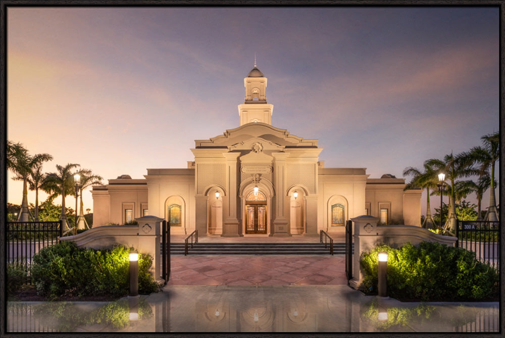 McAllen Temple- Covenant Path - framed giclee canvas