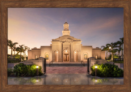 McAllen Temple- Covenant Path - framed giclee canvas