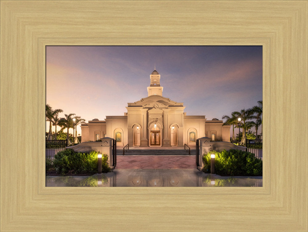 McAllen Temple- Covenant Path - framed giclee canvas