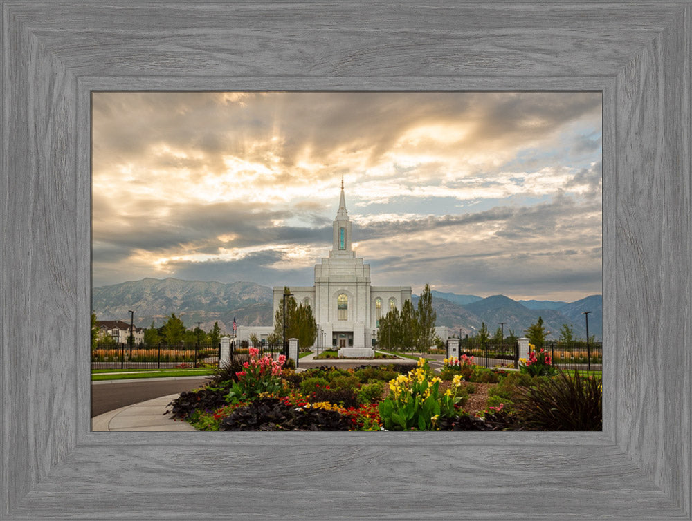 Orem Temple- Tranquility - framed giclee canvas