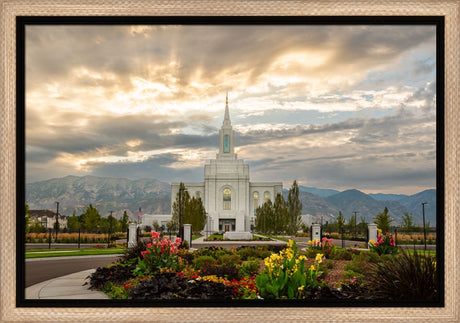 Orem Temple- Tranquility - framed giclee canvas