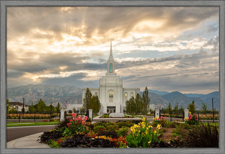 Orem Temple- Tranquility - framed giclee canvas