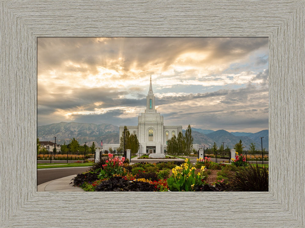 Orem Temple- Tranquility - framed giclee canvas