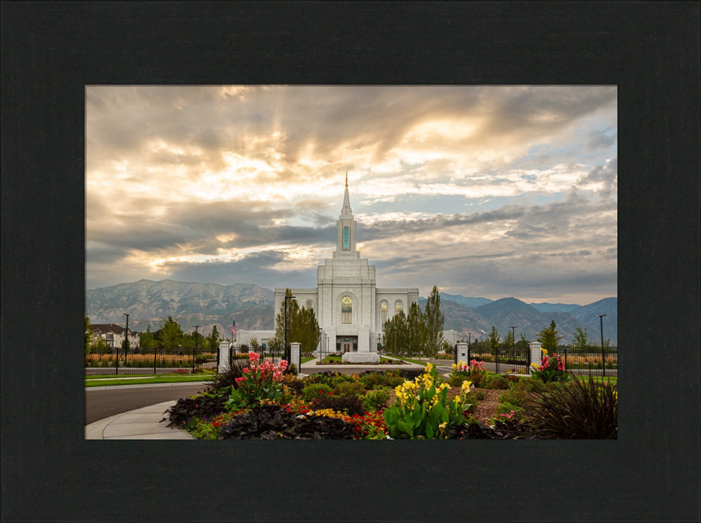 Orem Temple- Tranquility - framed giclee canvas