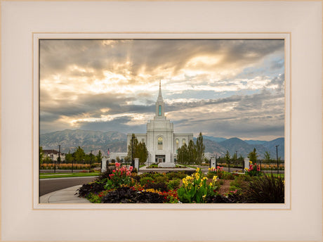 Orem Temple- Tranquility - framed giclee canvas