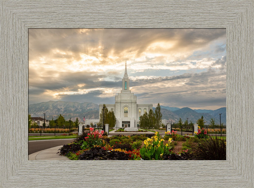 Orem Temple- Tranquility - framed giclee canvas