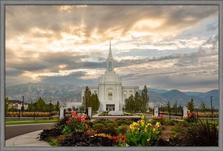 Orem Temple- Tranquility - framed giclee canvas