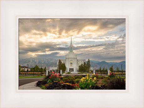 Orem Temple- Tranquility - framed giclee canvas