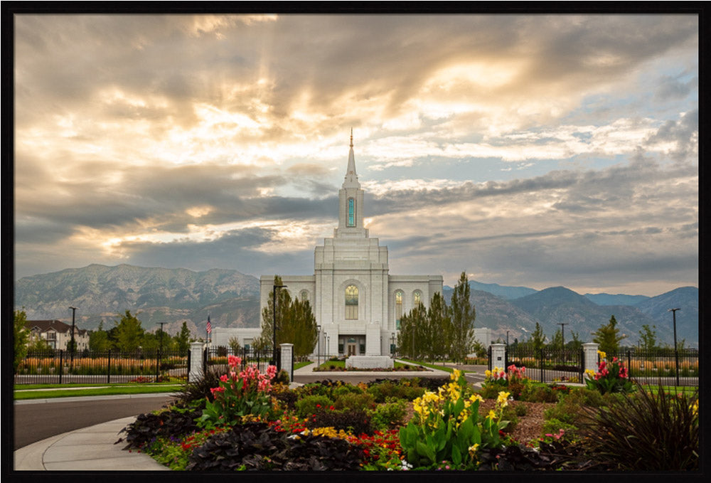 Orem Temple- Tranquility - framed giclee canvas