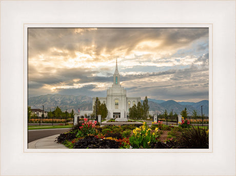 Orem Temple- Tranquility - framed giclee canvas