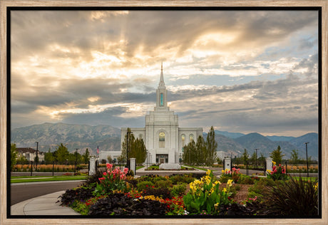 Orem Temple- Tranquility - framed giclee canvas