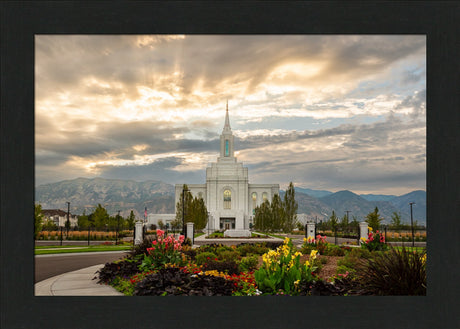 Orem Temple- Tranquility - framed giclee canvas