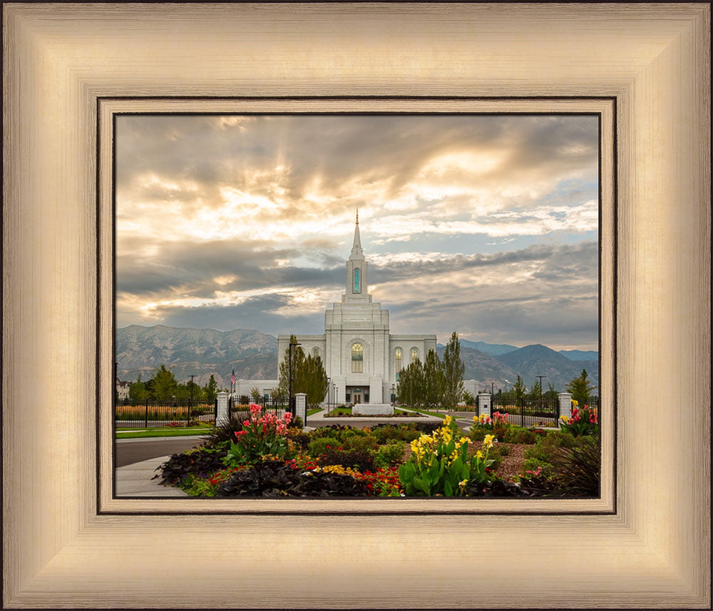 Orem Temple- Tranquility - framed giclee canvas