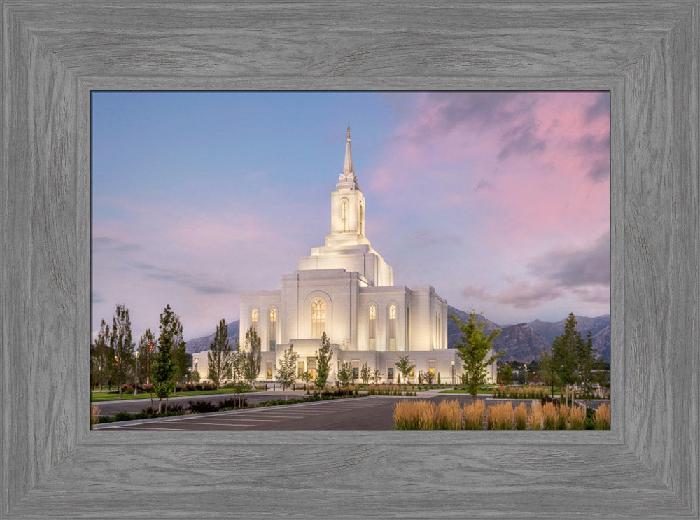 Orem Temple- Clarity - framed giclee canvas